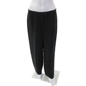 Lafayette 148 New York Womens High Rise Wide Leg Dress Pants Black Sz 12